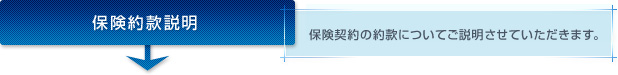 保険約款説明：保険契約の約款についてご説明させていただきます。