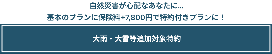 大雨・大雪等追加対象特約
