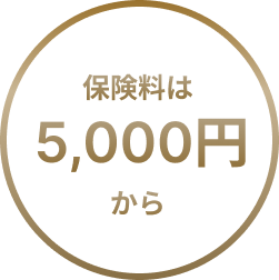保険料は5,000円から